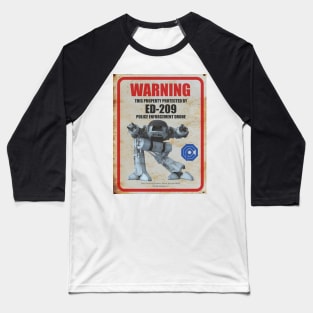 Rusty Old ED-209 Sign Baseball T-Shirt